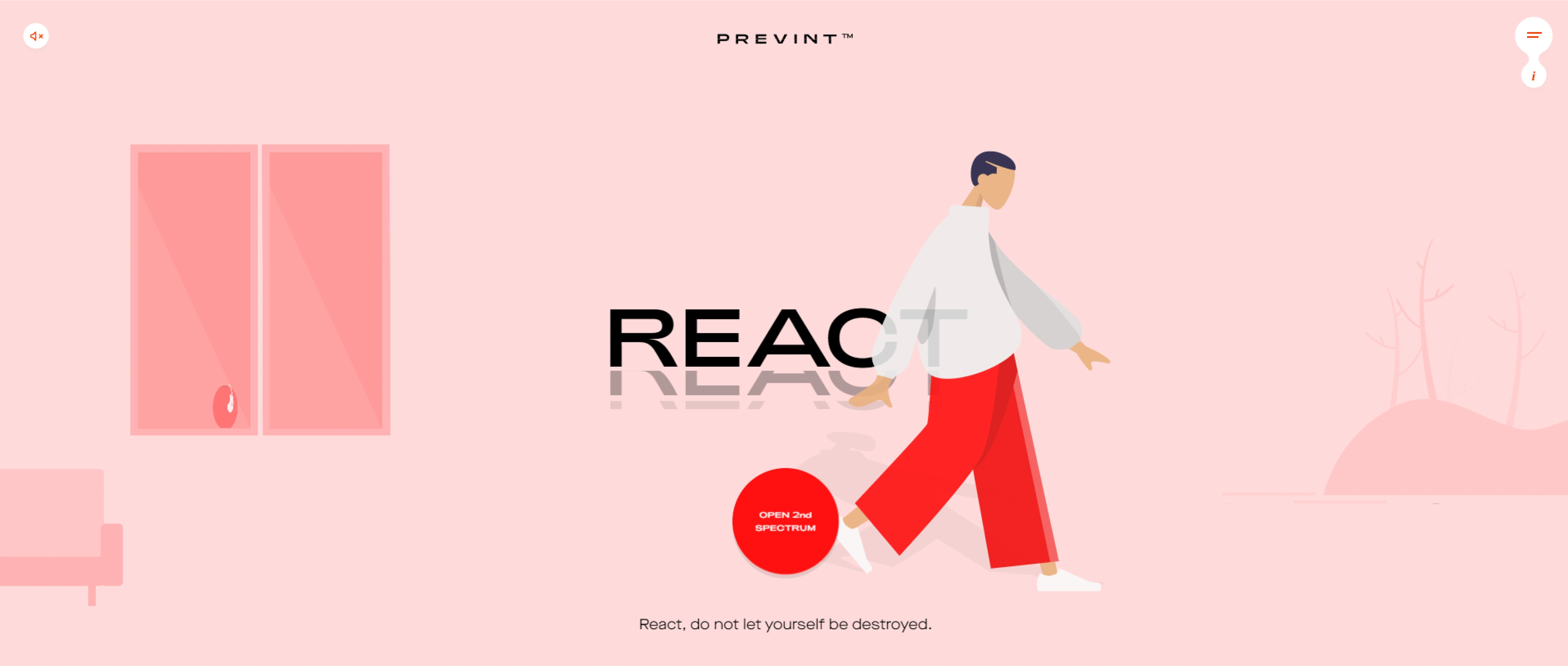 Prevint website scroll animation screenshot