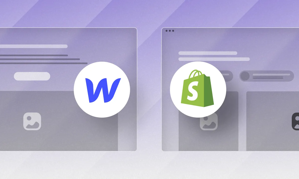 Webflow logo vs Shopify logo Thumbnail