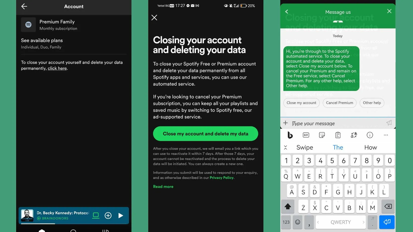 Spoify app screenshot