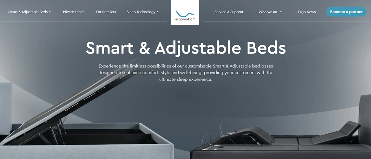 Ergomotion website screenshot