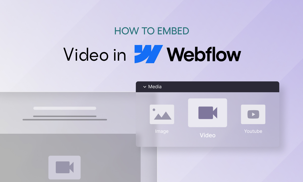 How to embed a video in webflow thumbnail