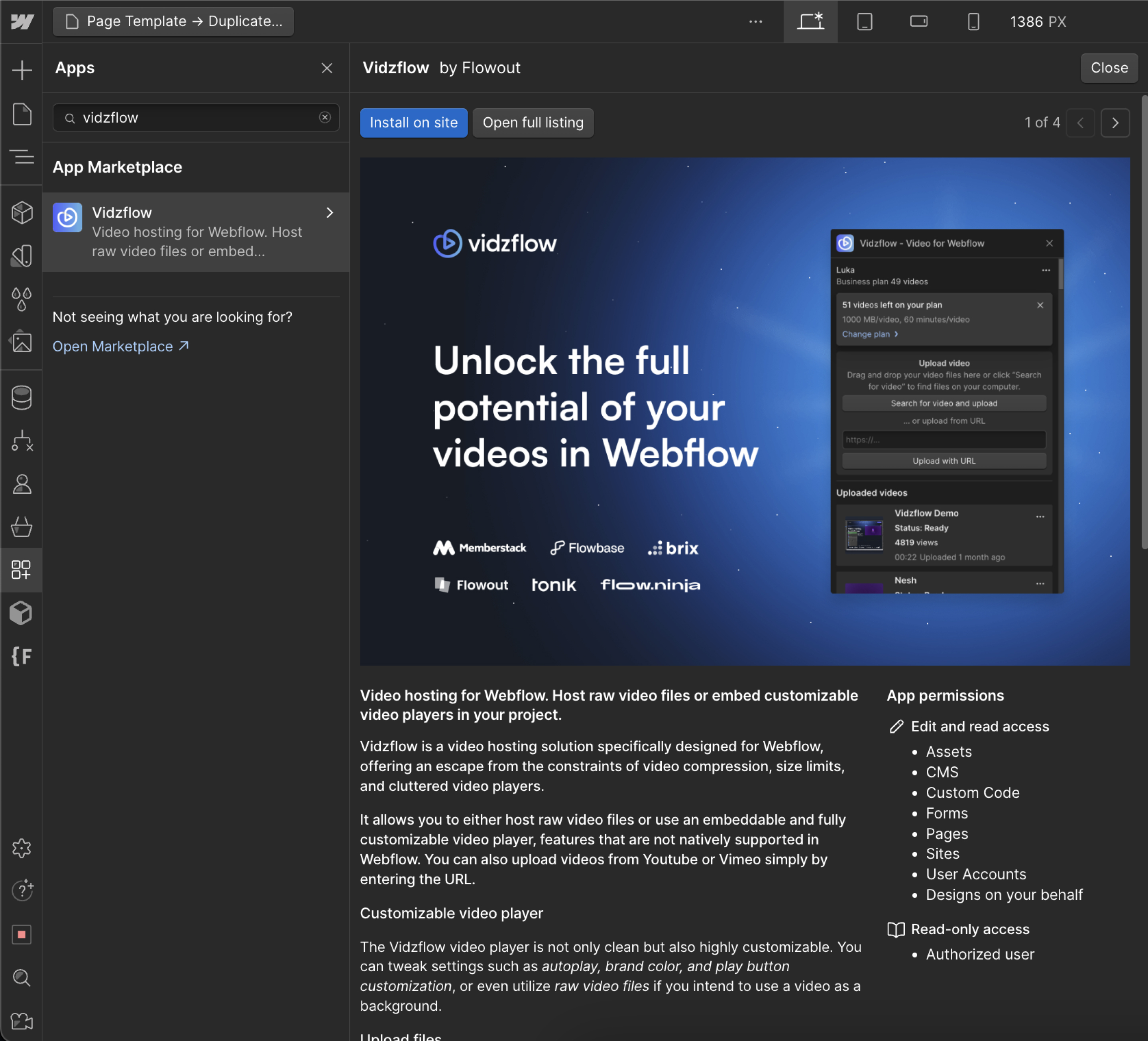 screenshot locate vidzflow
