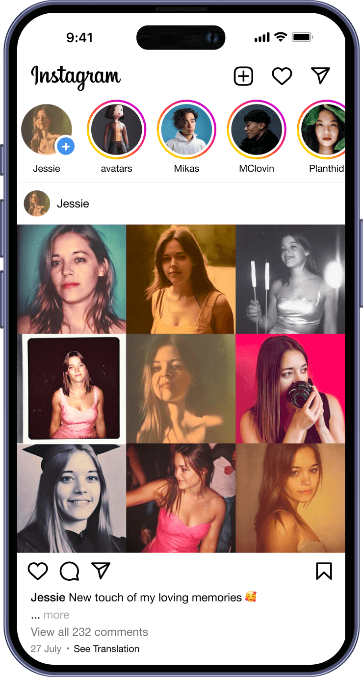 PhotoAI pack - Vintage Polaroid AI pictures Instagram