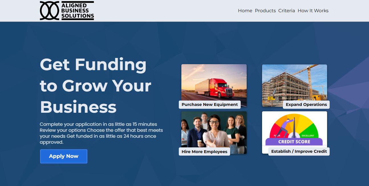 Aligned Business Solutions Go High Level site design by Jayson Ramos
