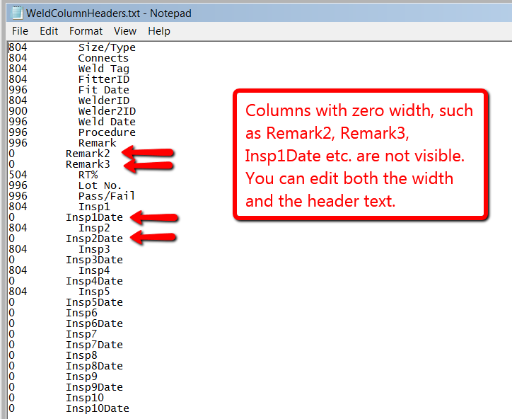 Custom Headers for Weld Editing SpoolFab Piping Isometrics Drawing
