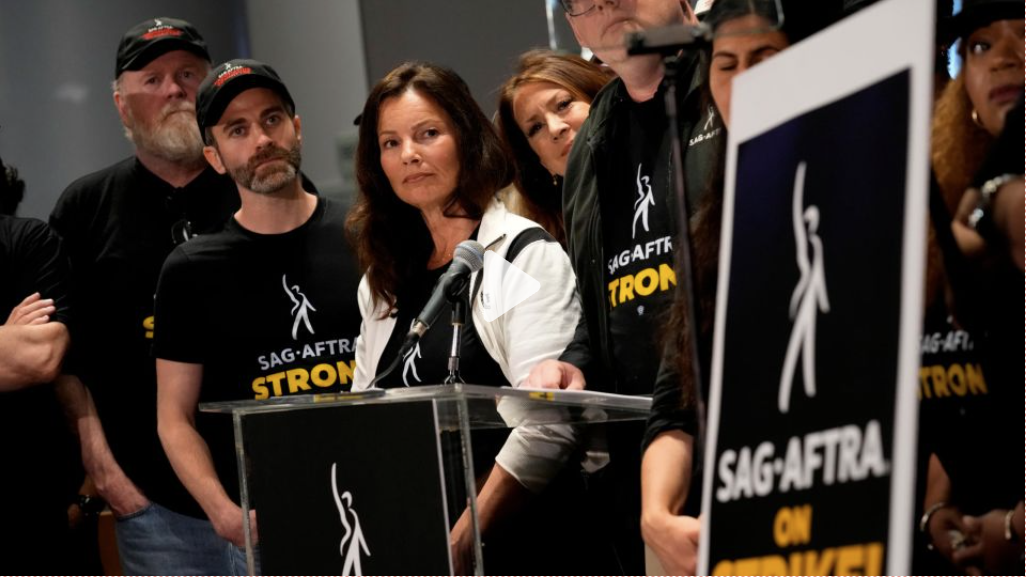 A picture of a SAG Aftra press conference