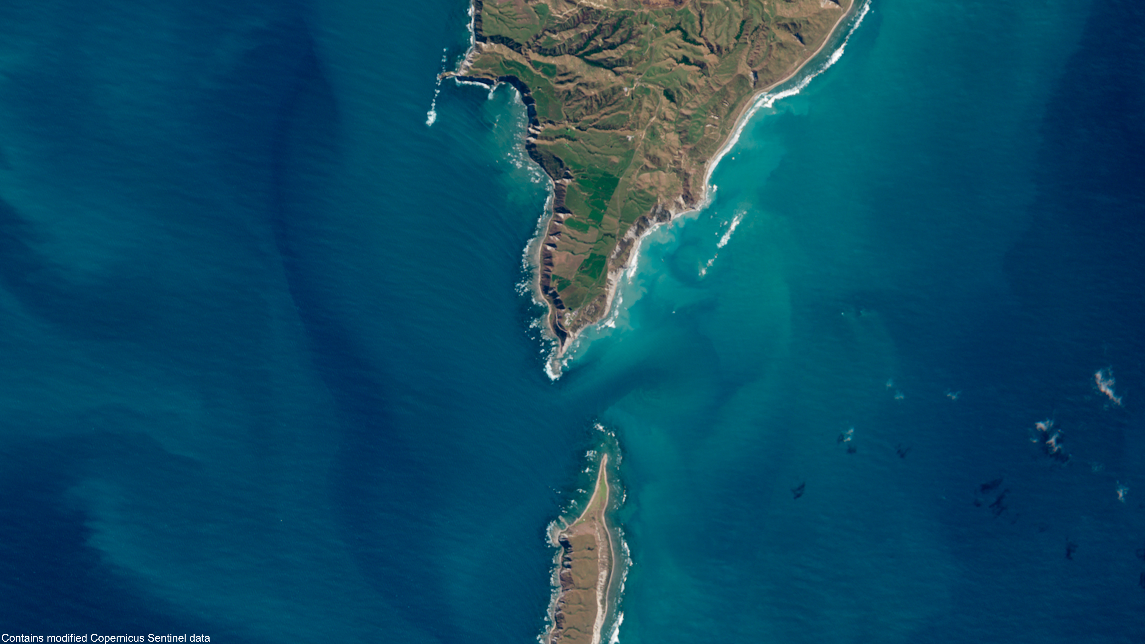 A Sentinel-2 satellite image of Rocket Lab