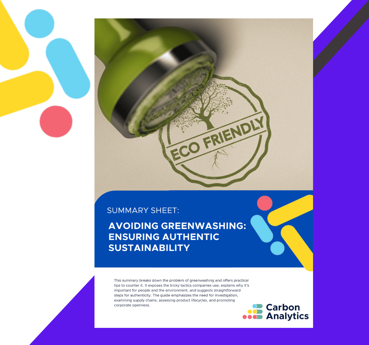 Avoiding Greenwashing