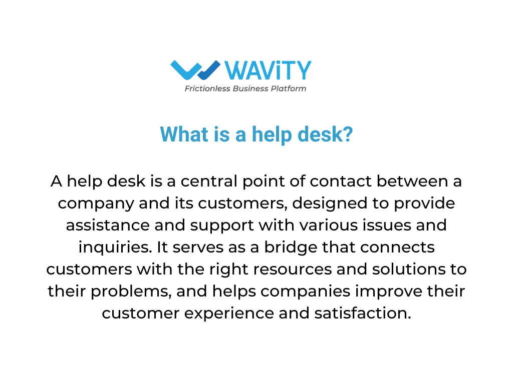 What Is A Help Desk? Wavity
