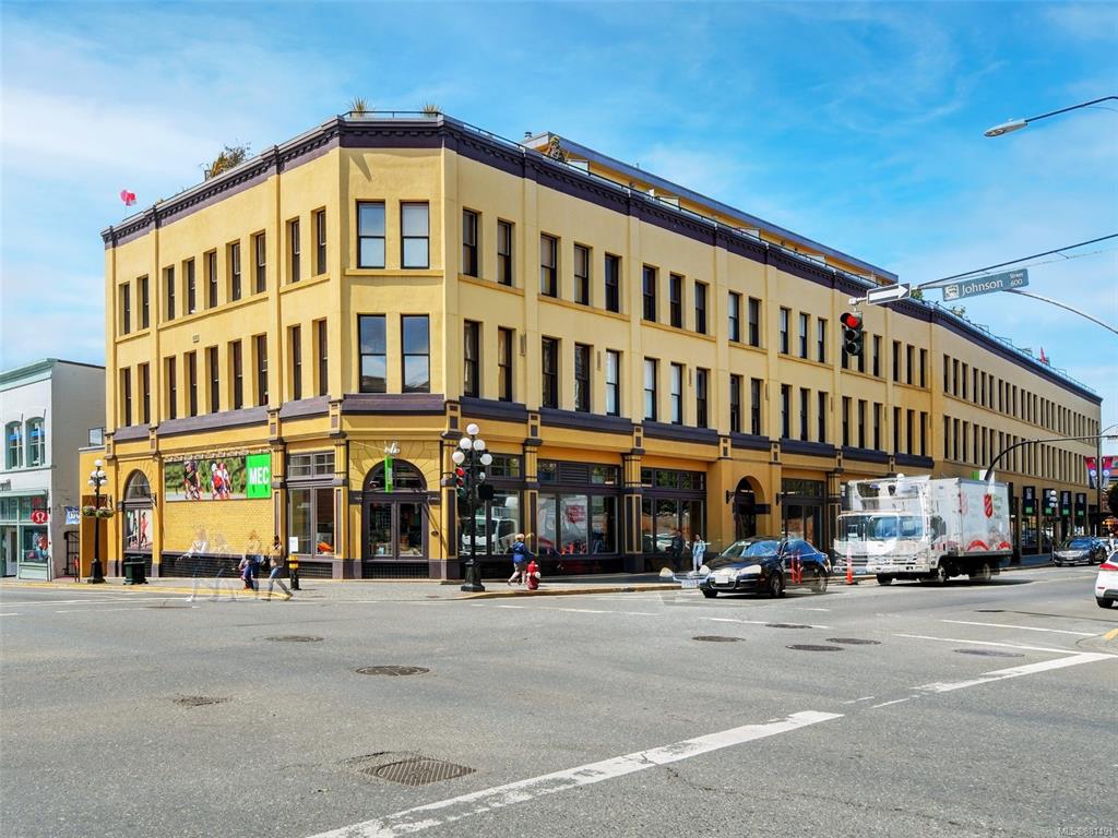Vogue condo building at 599 Pandora Ave