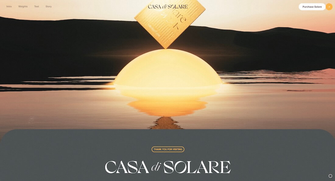Casa di Solare Website Wins Web Design Awards - Site of the Month