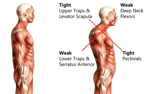 Muscle strain and poor posture image