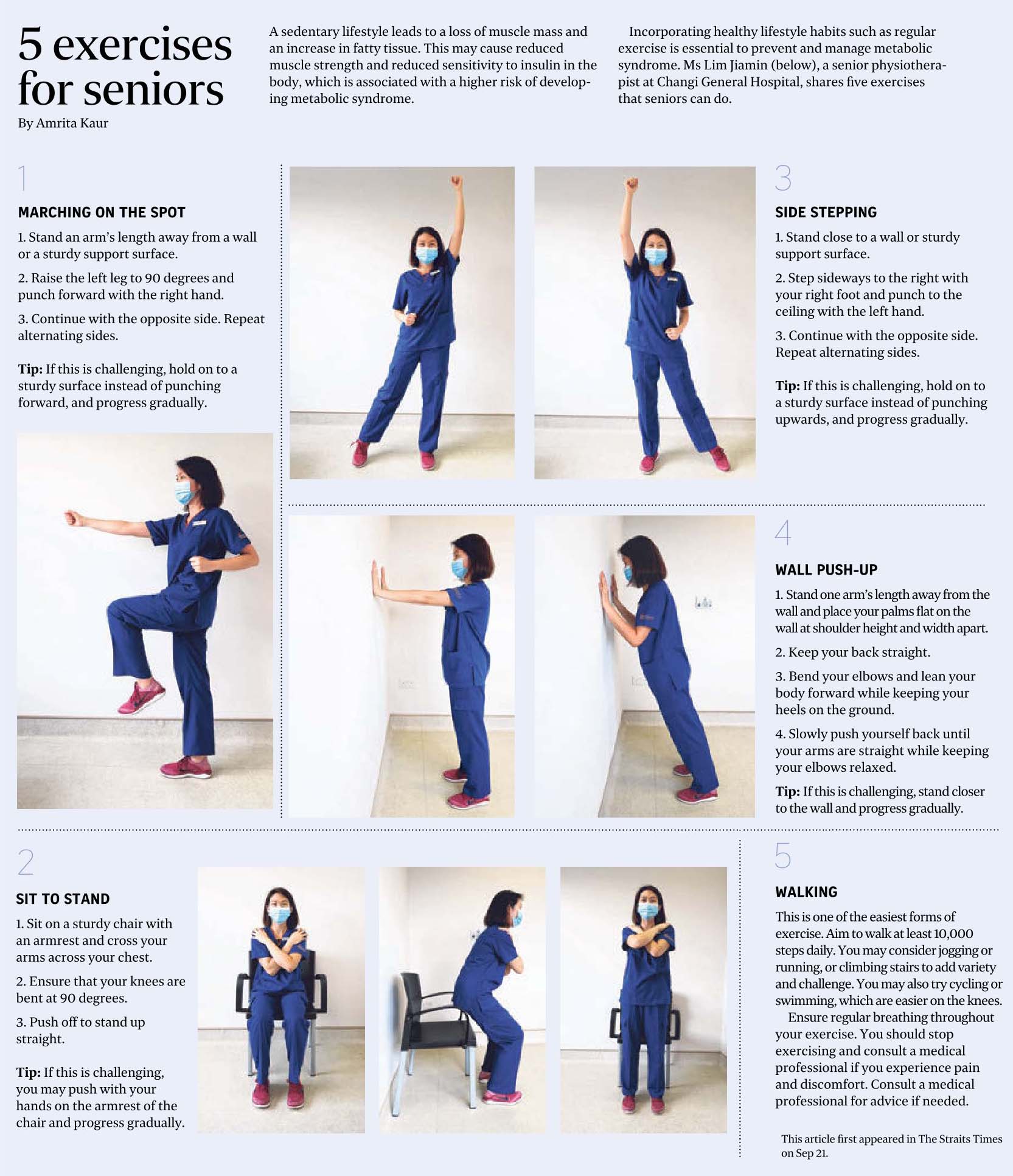Senior physiotherapy exercises