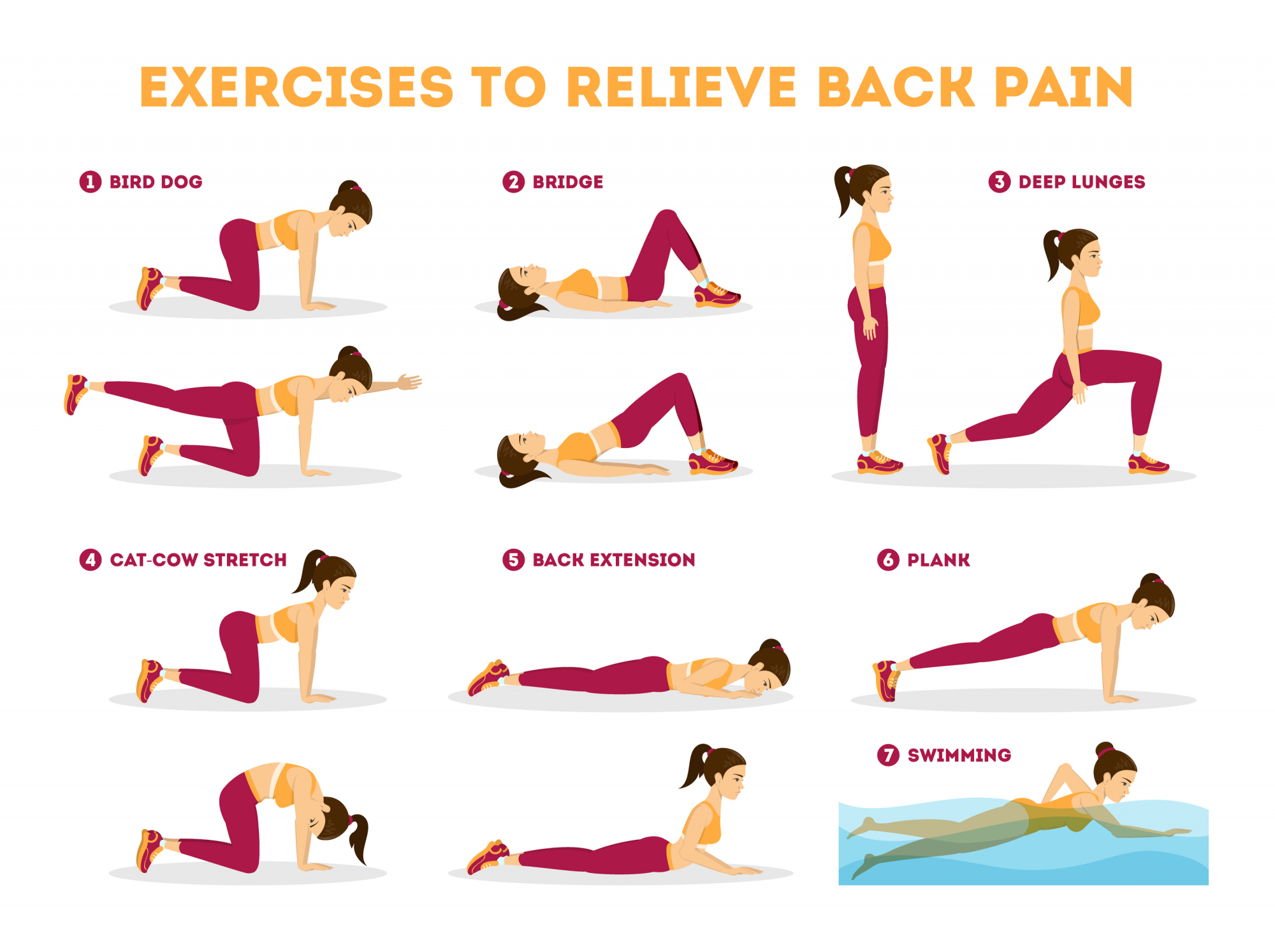 Exercises for alleviating back pain