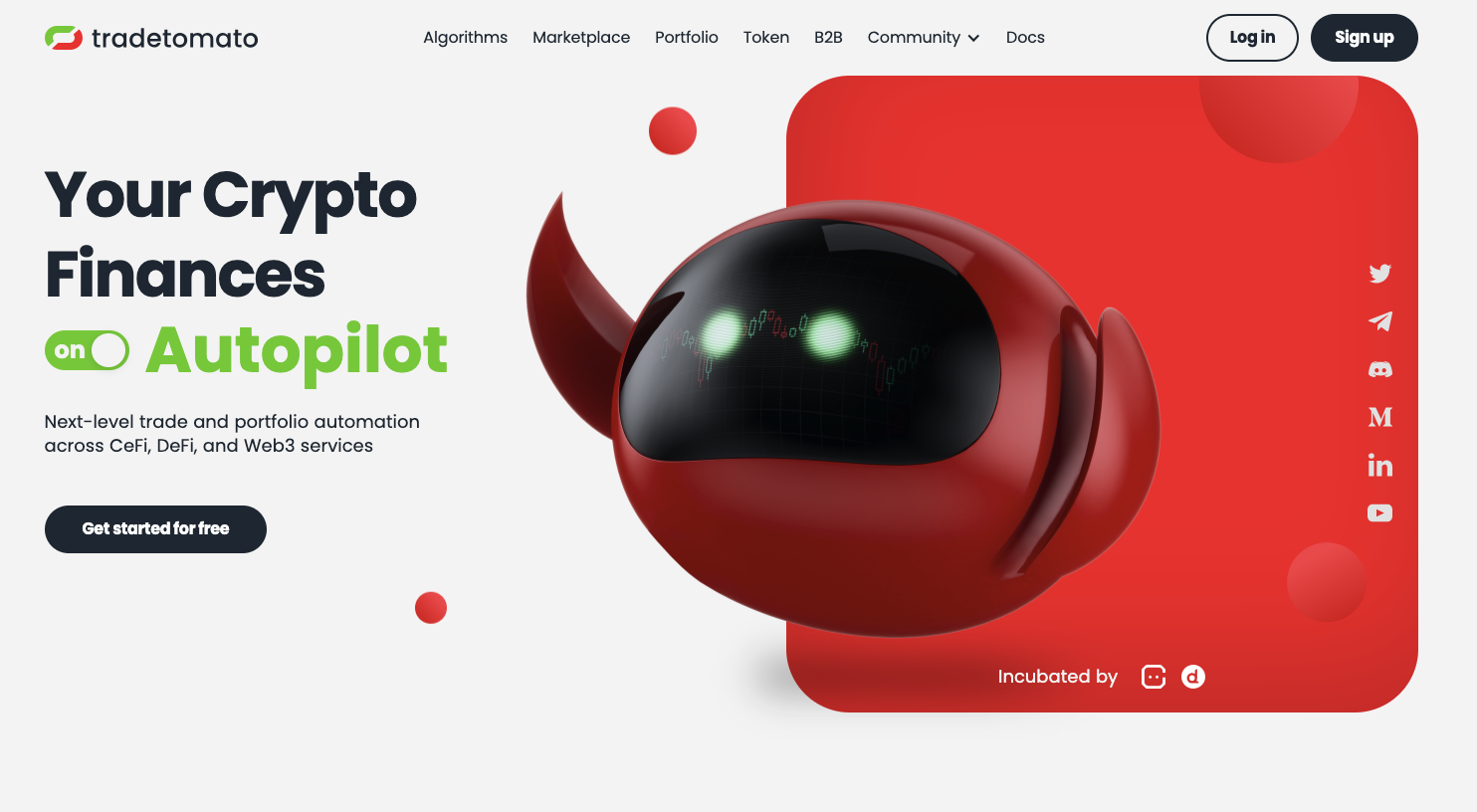 Tradetomato - Your Crypto Finances on Autopilot
