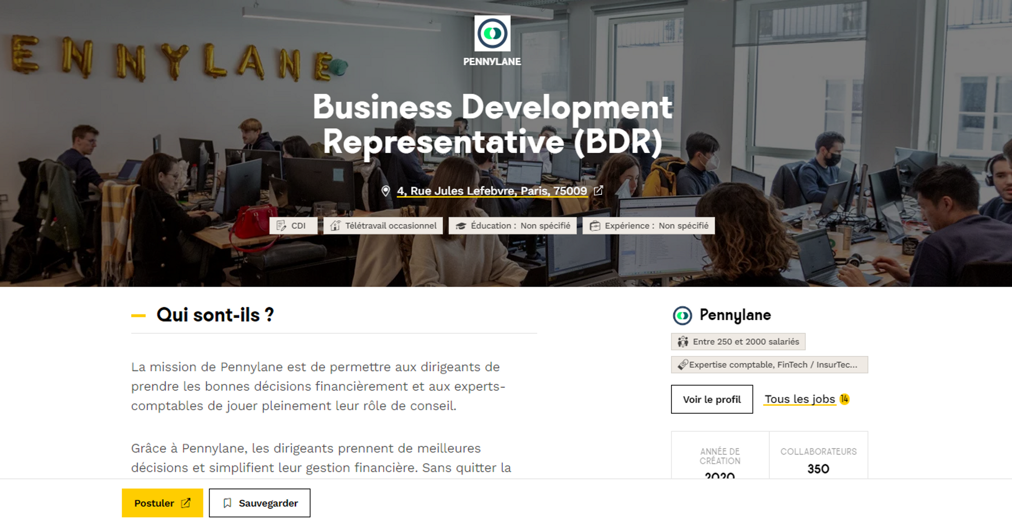 Exemple offre d’emploi