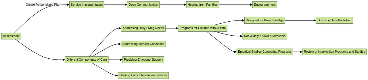 Flowchart: Comprehensive Care for Children with Severe Autism