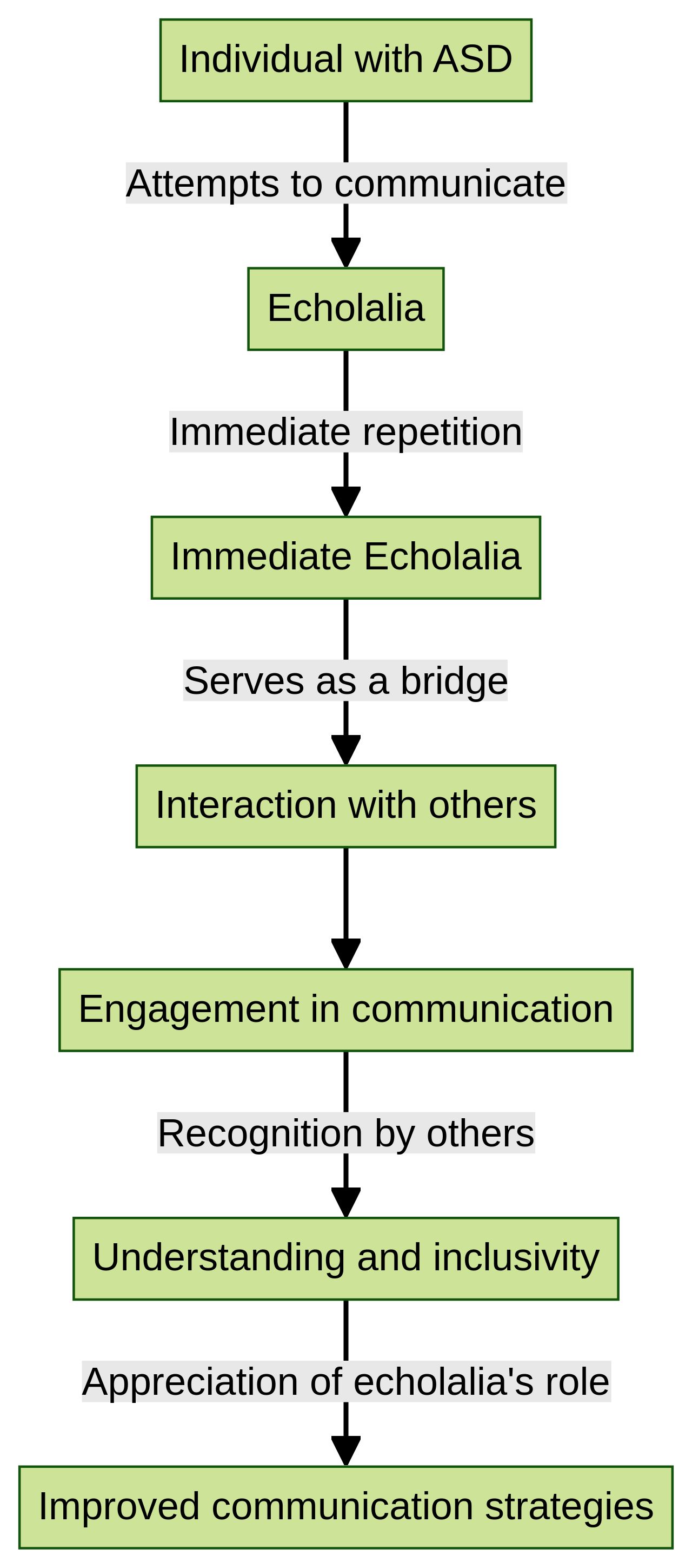 Flowchart: Understanding the Role of Immediate Echolalia in Communication for Individuals with Autism Spectrum Disorder (ASD)