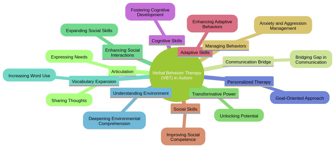 The Mind Map of Verbal Behavior Therapy (VBT) in Autism