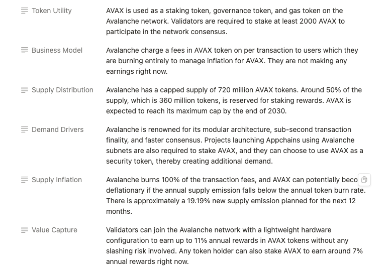 AVAX token