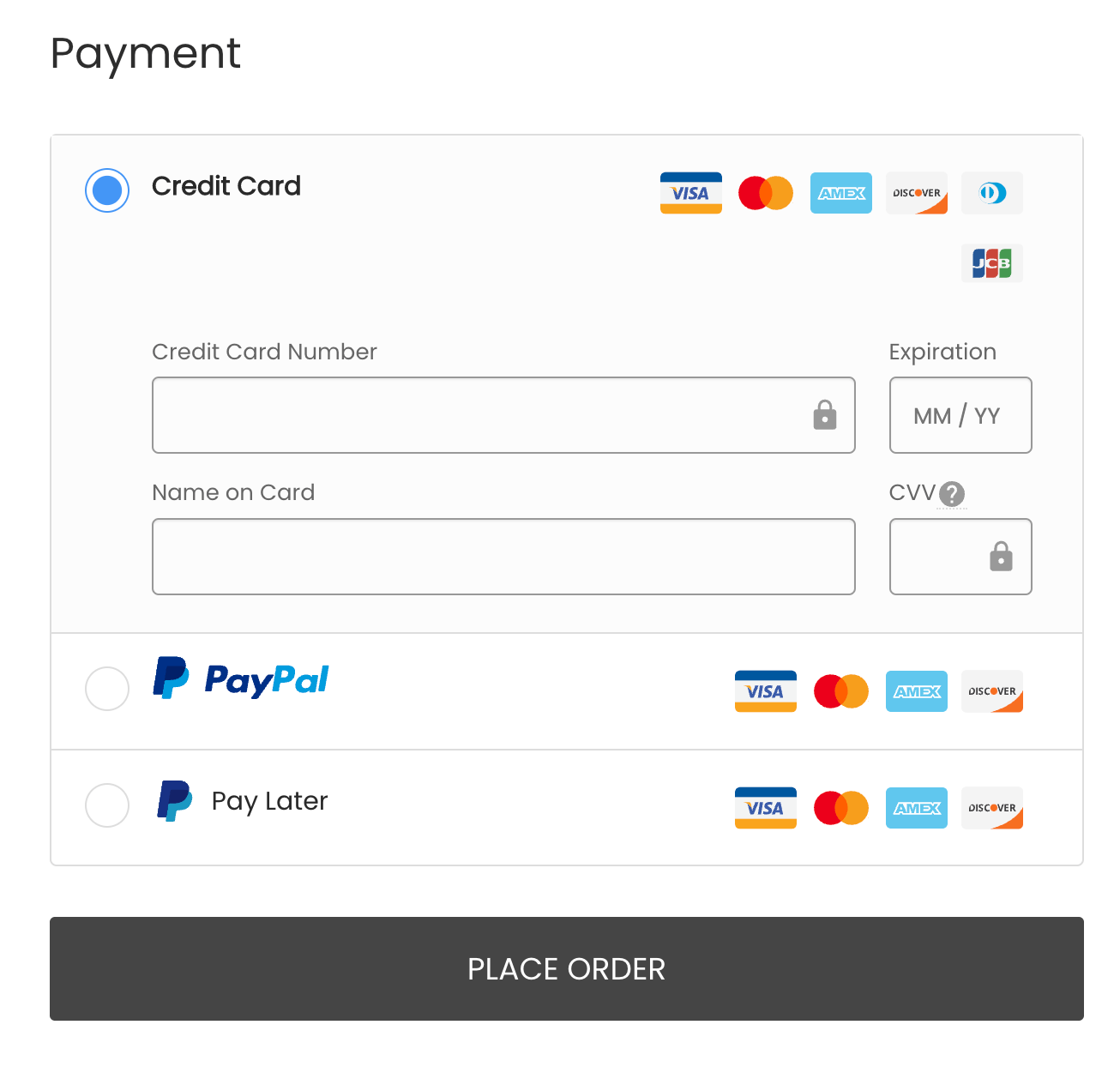 Wholesale checkout experience