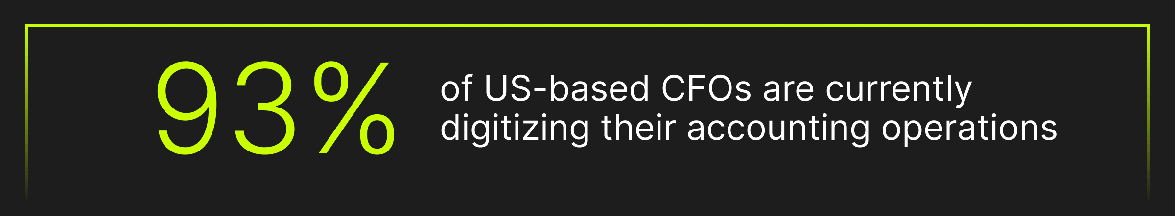 stat on past due payments: 93% of US-based CFOs are currently digitizing their accounting operations