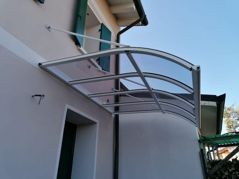 Pensilina Blinky Iris In Alluminio - 95x150 Cm, Design Creativo Per Esterni - Foto 8