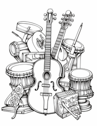 Color Craftables | Coloring Pages | Objects - Musical Instruments