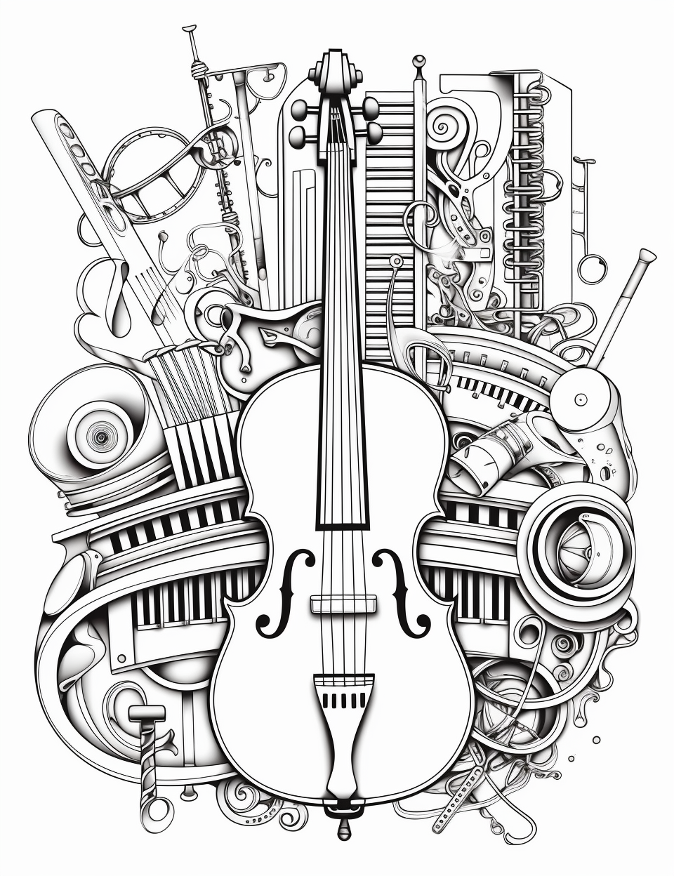 Color Craftables | Coloring Pages | Objects - Musical Instruments