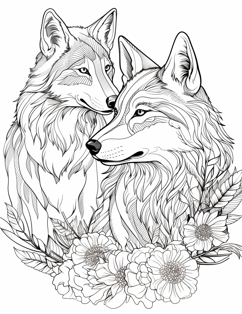 Color Craftables | Coloring Pages | Colorful Wolves Coloring Pages