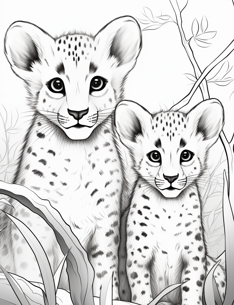 Color Craftables Coloring Pages Animal Wild Cheetahs