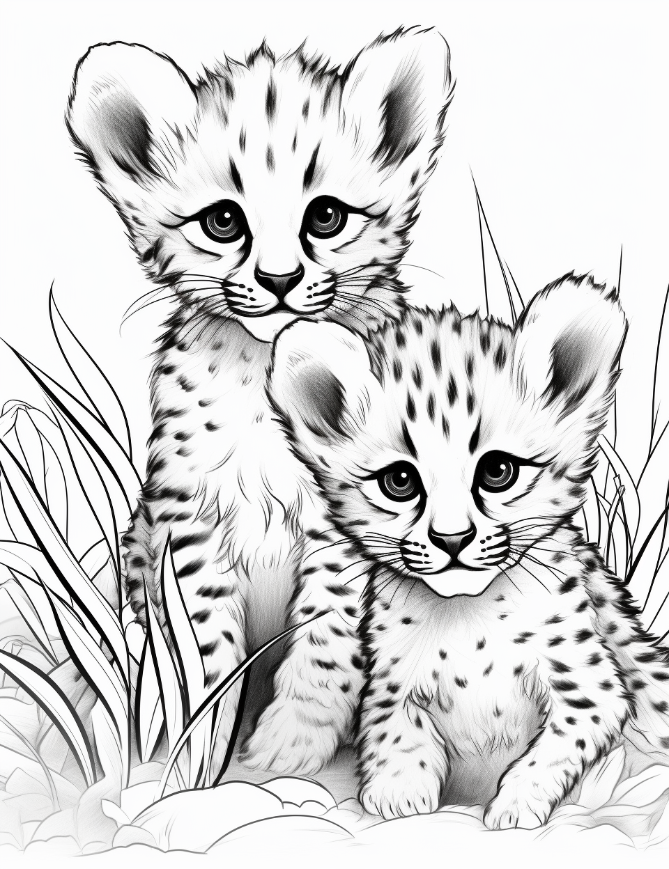 Color Craftables Coloring Pages Animal Wild Cheetahs