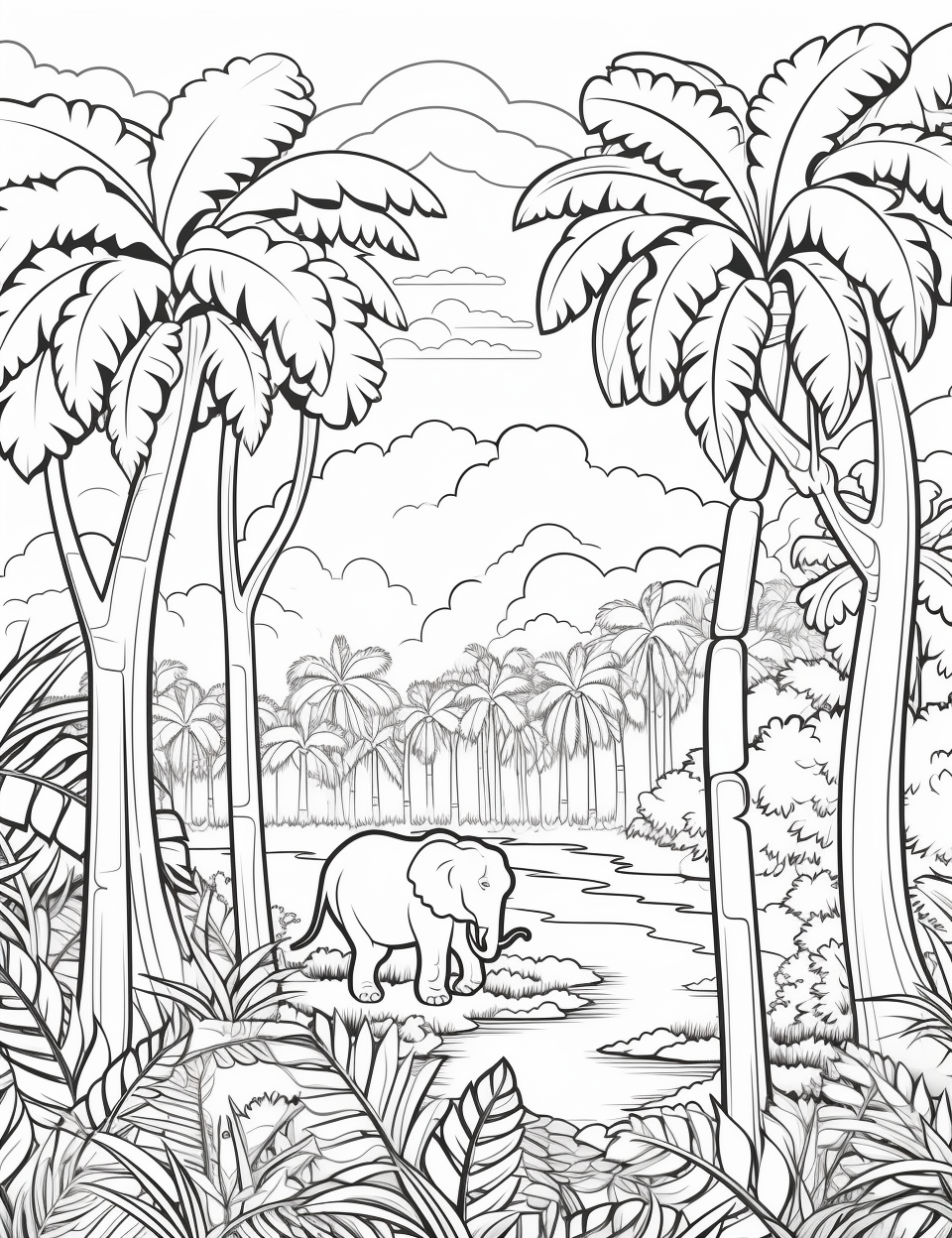 Color Craftables | Coloring Pages | Nature - Weather Phenomena - Rain