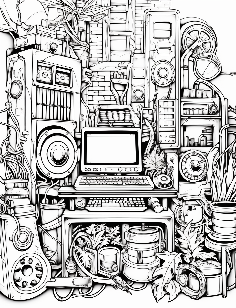 Color Craftables | Coloring Pages | Objects - Electronics - Headphones
