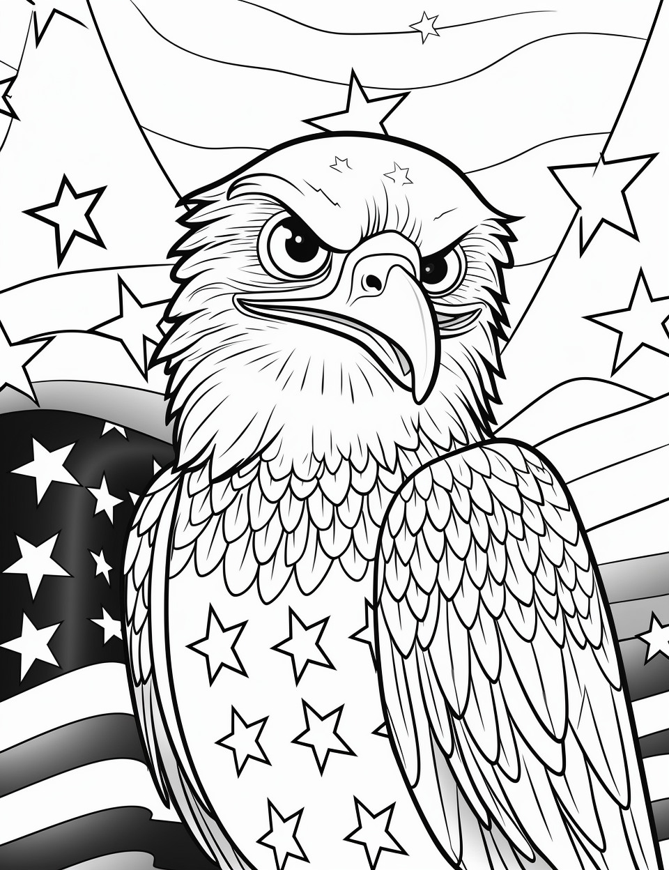 Color Craftables | Coloring Pages | Holiday - 4th of July - Bald Eagle