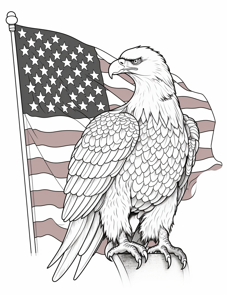 Color Craftables | Coloring Pages | Holiday - 4th of July - Bald Eagle