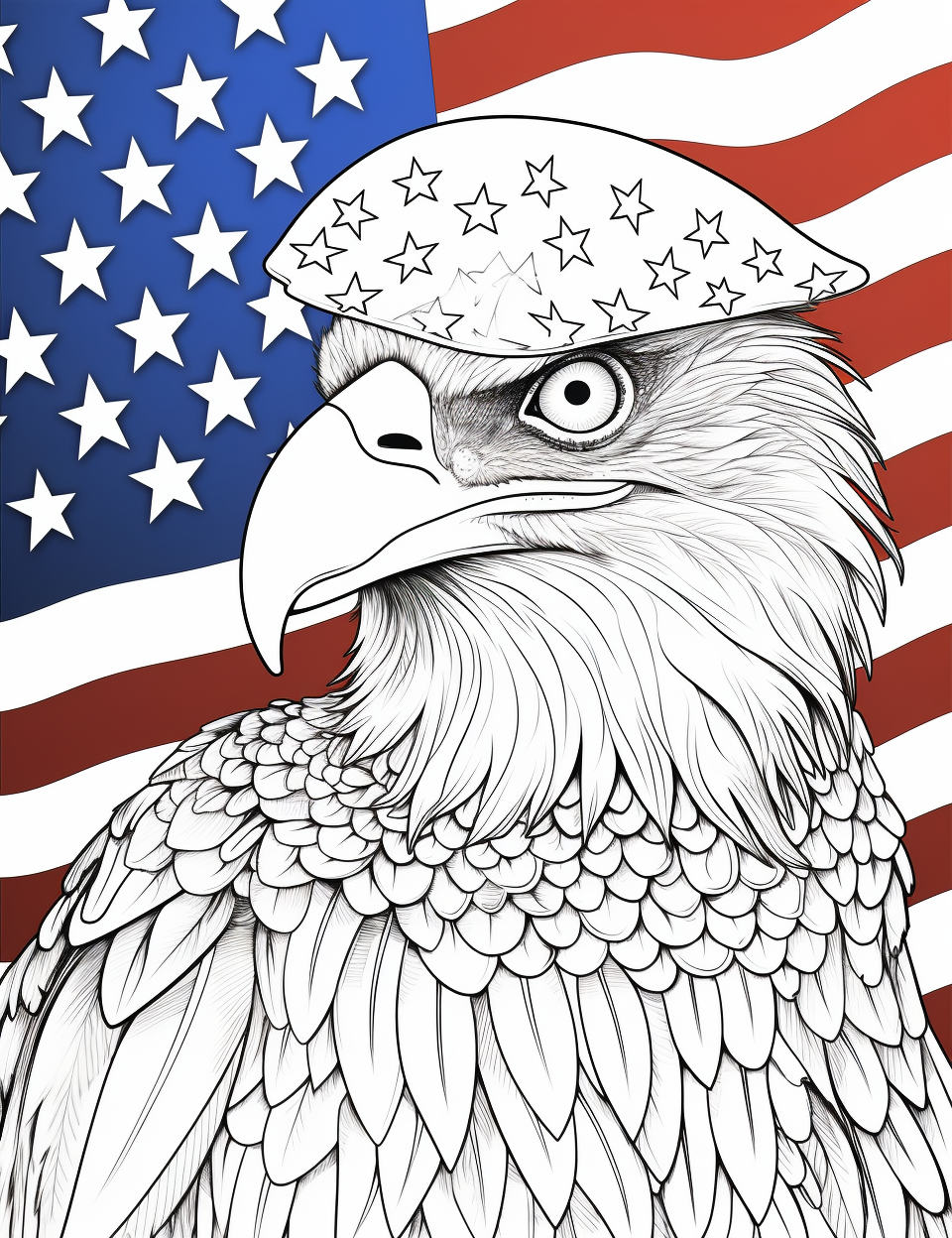 Color Craftables | Coloring Pages | Holiday - 4th of July - Bald Eagle
