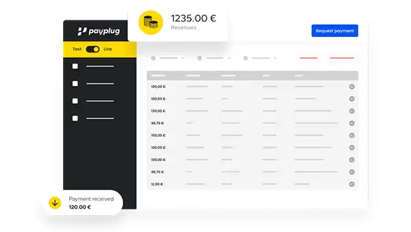 Interface Payplug capture