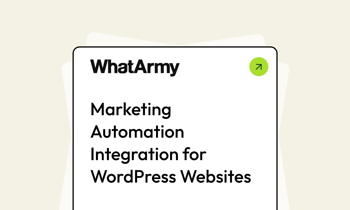 Marketing Automation Integration for WordPress Websites