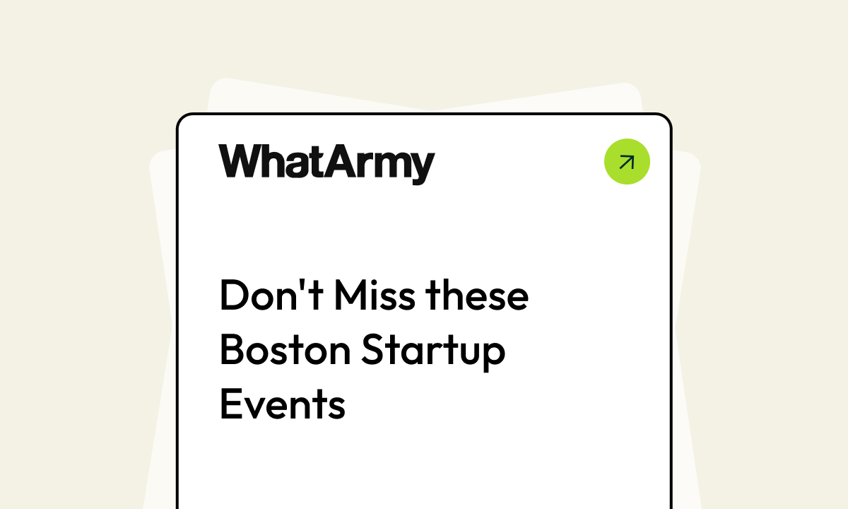 Don’t Miss these Boston Startup Events