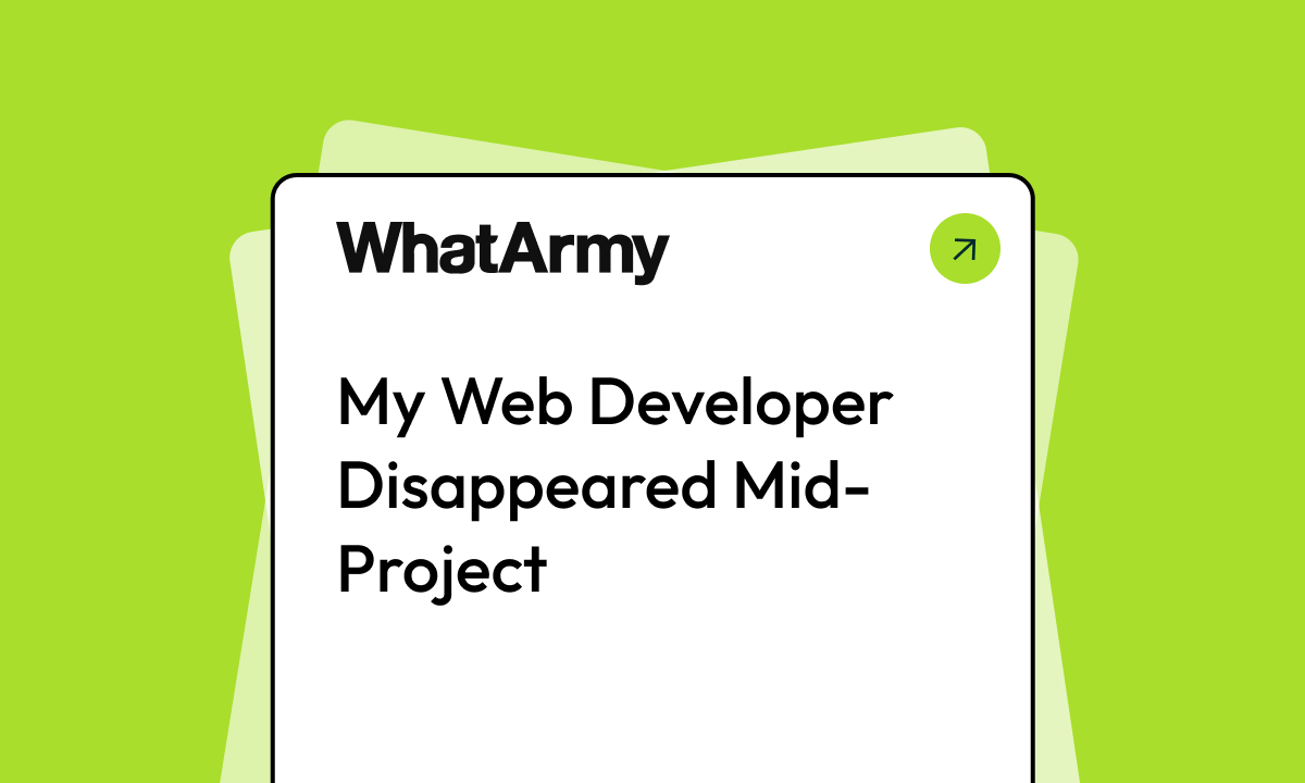 My Web Developer Disappeared Mid-Project