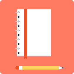 a red and white rectangle with a white square and a yellow line