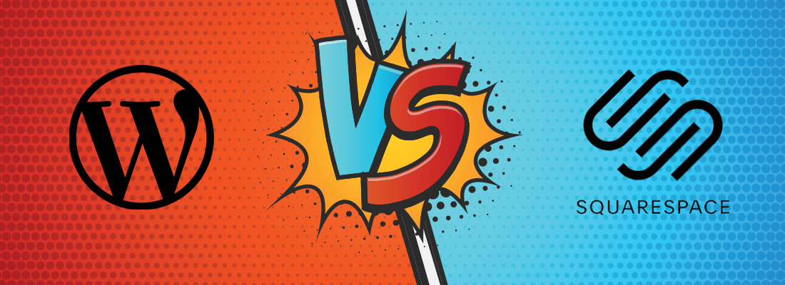 a logo with a blue background