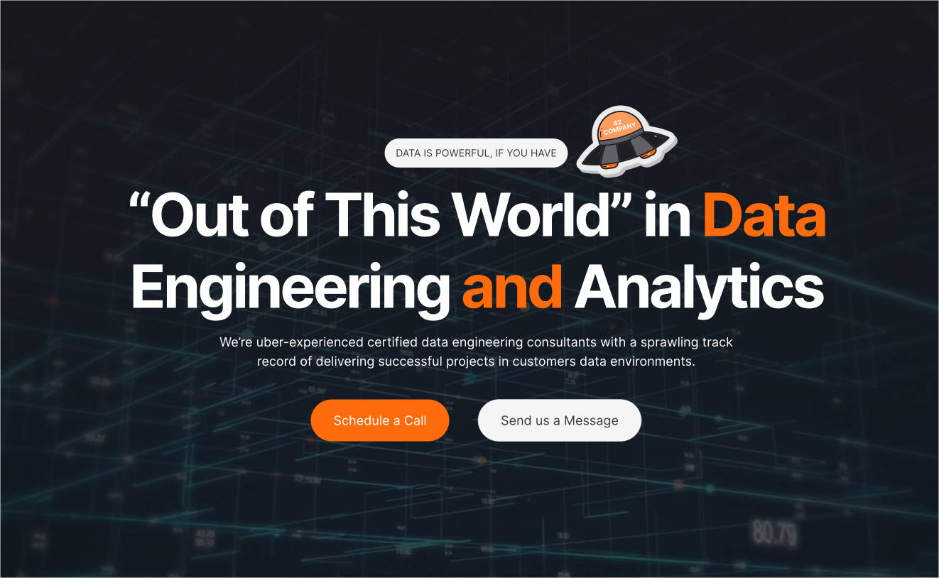 “Out of This World” in Data Engineering and Analytics