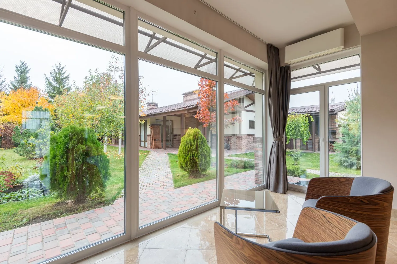 modern house windows