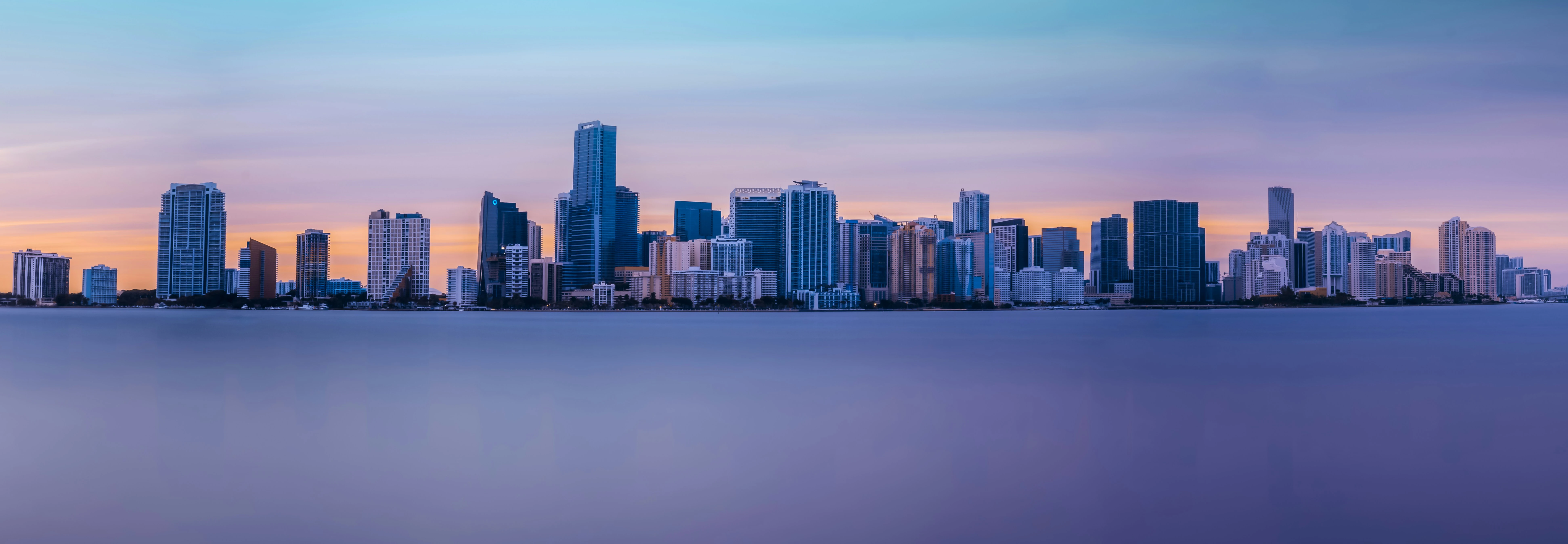 De skyline van Miami