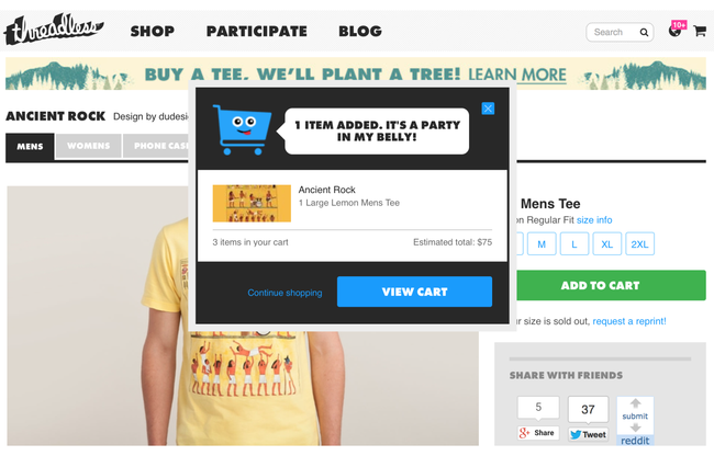 Kdo by nechtěl udělat radost nákupnímu košíku jako v e-shopu threadless.com