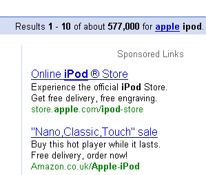 Vyhledávání dotazu apple ipod