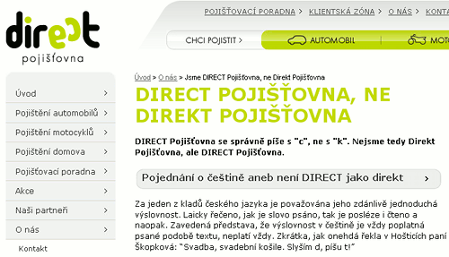 Direct není Direkt