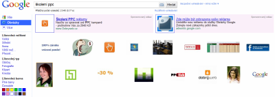 Ukázka reklamy v obrázcích Google